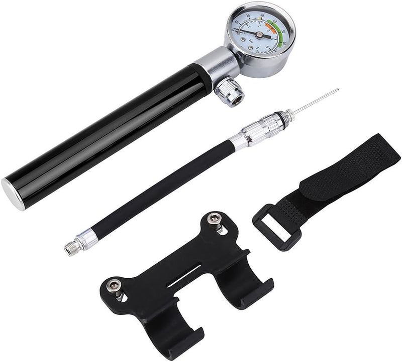 Luftpumpe Fahrradpumpe 88PSI Mini Fahrrad mit Manometer Halterung für für alle Ventile Rennrad Schwa