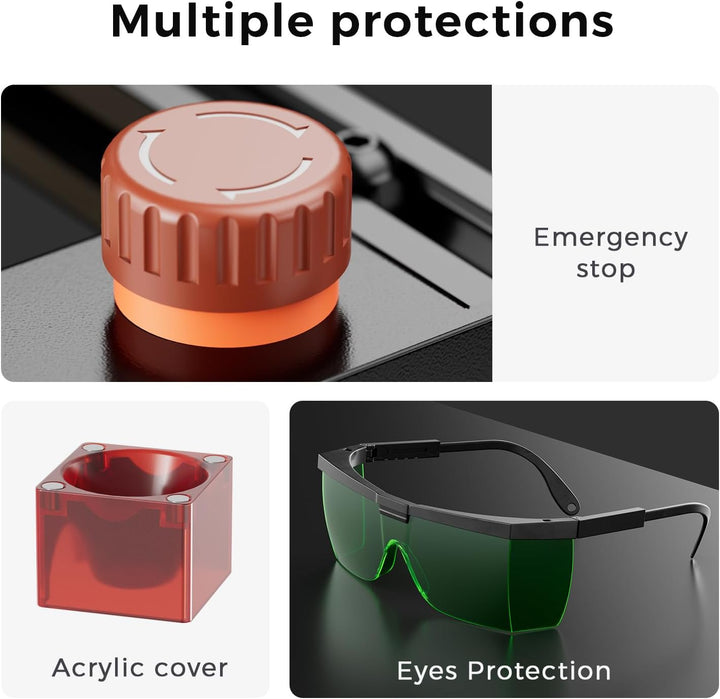 LONGER RAY5 Mini 2,5W tragbare Laser Gravur & Schneidmaschine - 12000 mm/min Schnittgeschwindigkeit