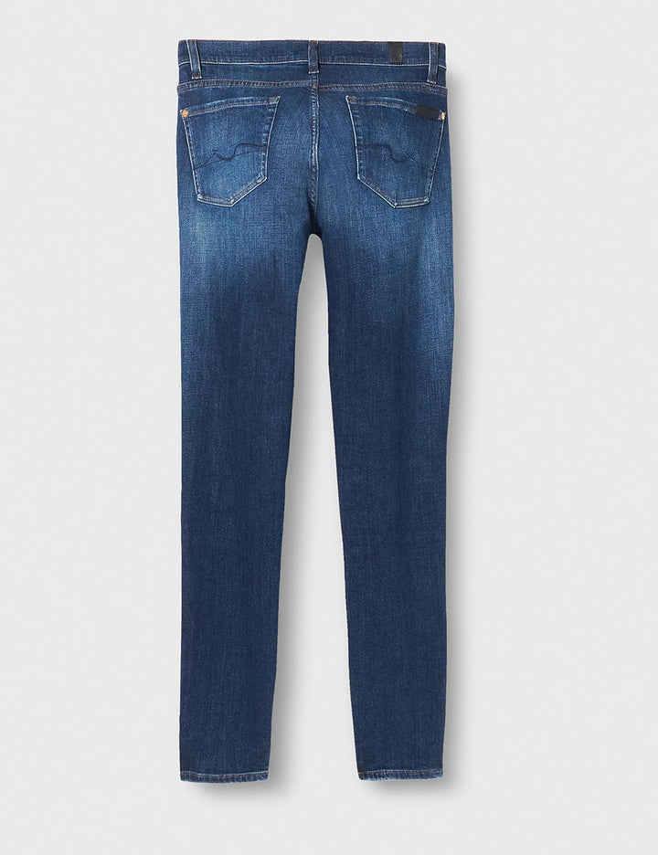 7 For All Mankind Damen Hw Skinny Slim Illusion Jeans 29 Dark Blue, 29 Dark Blue
