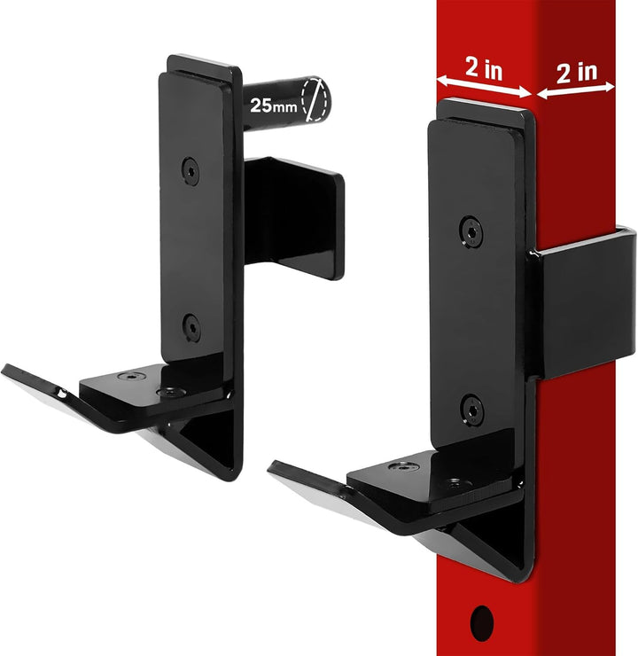 Yes4All Stahl J-Haken Squat Rack 2x2/3x3 mit schützendem UHMW-Pad - Power Rack Befestigung Barbell H