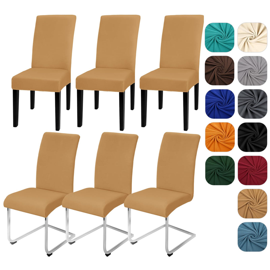 Yugarlibi Stuhlhussen 6er Set Stretch Stuhlhussen Schwingstuhl Elastische Hussen Stuhlbezug Abnehmba