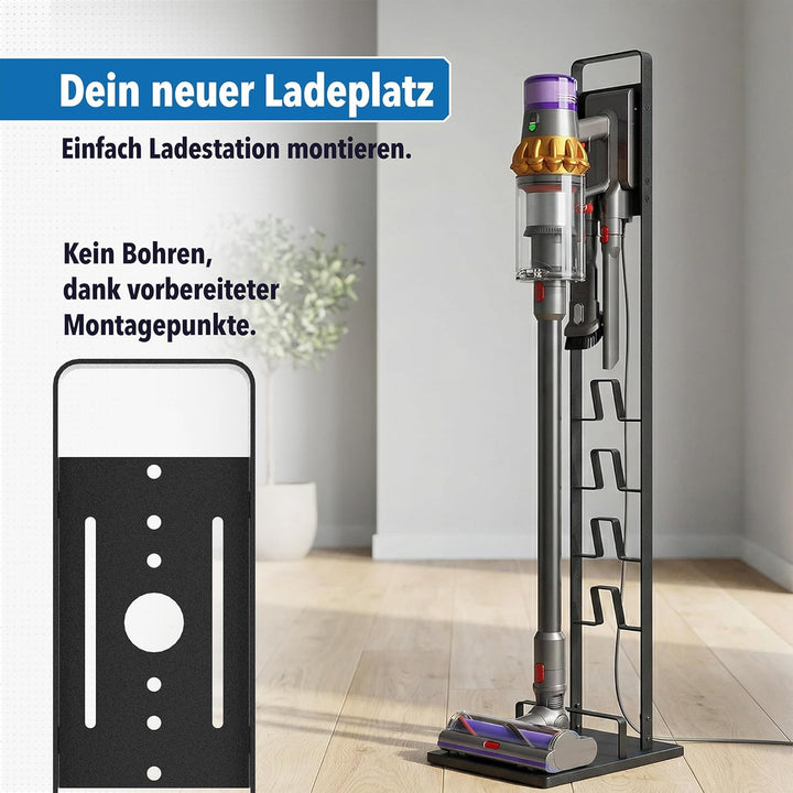 Ständer Kompatibel mit Dyson V15 V12 Gen5 V11 V10 V8 V7 – Freistehende Halterung aus 3 mm Stahl – Zu