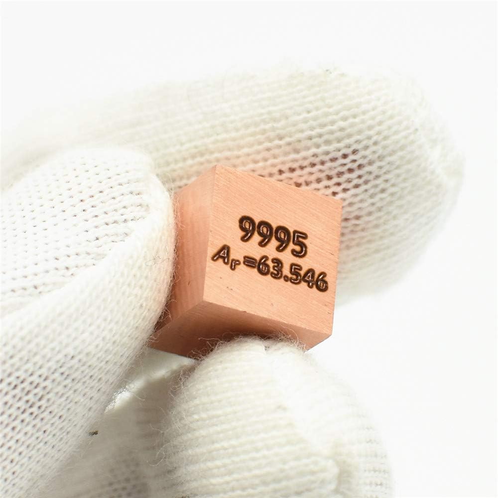 Pure Metal Copper 10mm Density Cu Cube for Element Collections Lab Experiment Material Hobbys Simple