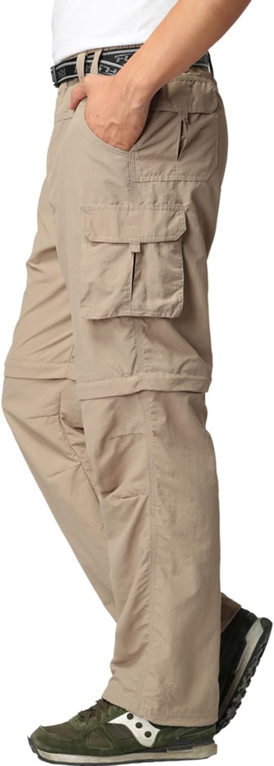 Herren Wanderhose Zip Off Leichte Atmungsaktiv Schnell Trockend Trekkinghose Abnehmbar Funktionshose