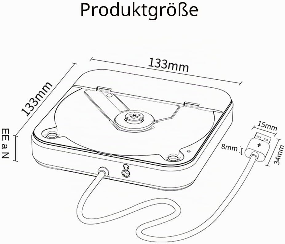 Externer Universal-CD-Player Fürs Auto - Tragbarer CD-Player mit AUX-Kabel, Wird in Den USB-Anschlus