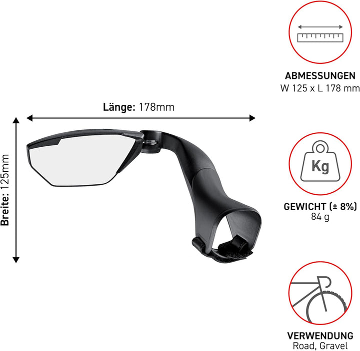 Selle Italia Eyelink Spiegel schwarz 2016 Fahrradspiegel, Schwarz
