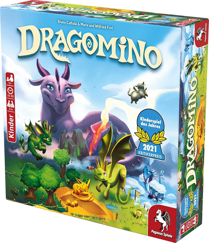 Pegasus Spiele 57111G - Dragomino *Kinderspiel des Jahres 2021*, Mehrfarbig Single, Single