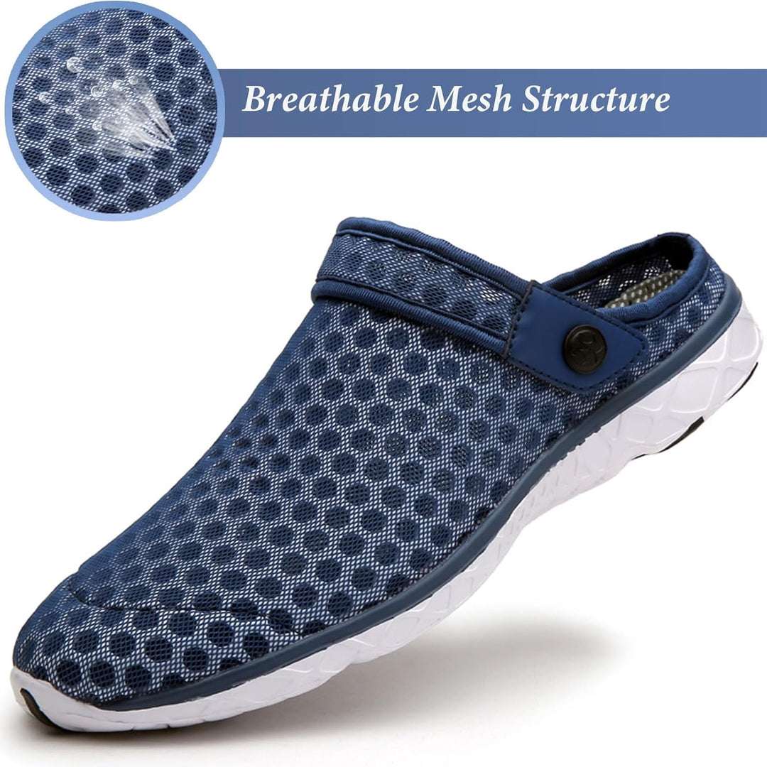 Unisex Clogs Hausschuhe Atmungsaktiv Mesh Pantoletten Sommer Beach Freizeit Schuhe rutschfest Weiche