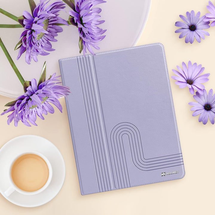 HOLIMET iPad 9. Generation Hülle (2021) mit Stifthalter, iPad 8/7. Gen (2020/2019) PU-Leder Case TPU