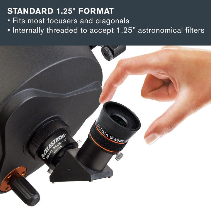 Celestron 93450 Ultima Edge 10 mm Parfokales Ultra-Flachfeld-Okular für 1,25 Zoll Fokussierer – Gest