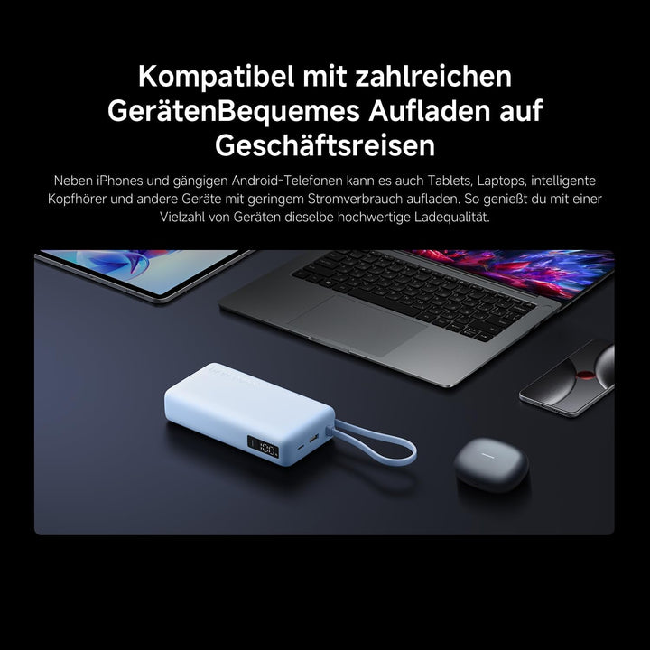 Xiaomi 67W Power Bank 20.000mAh mit USB-C Kabel, Tragbares Ladegerät, Tan Beige 20.000 Std, Beige 20
