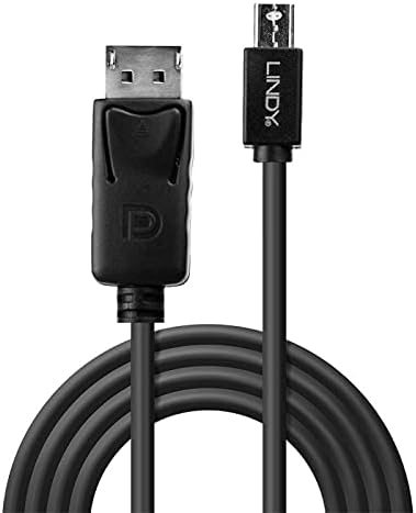 LINDY Mini DisplayPort Stecker auf DisplayPort Stecker, schwarz, 3 m Schwarz 3 m, Schwarz 3 m
