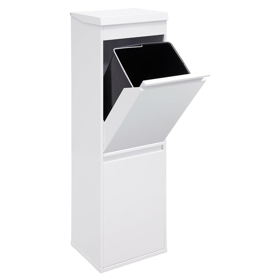 Arregui Top CR221-B Recycling Abfalleimer / Mülleimer aus Stahl mit Aufbewahrungsbox mit Deckel, Mül