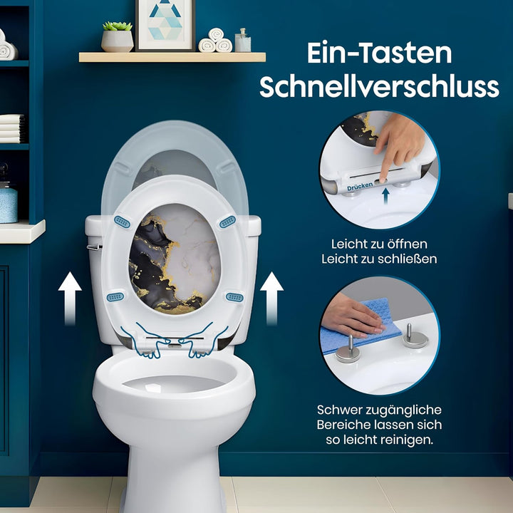 Toilettendeckel Mit Absenkautomatik | WC Sitz Mit Absenkautomatik | Klodeckel Mit Absenkautomatik |
