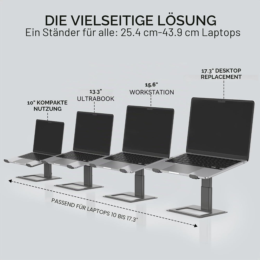 SOUNDANCE Laptop-Ständer für Schreibtisch, verstellbar, ergonomischer Laptop-Ständer für den Schreib