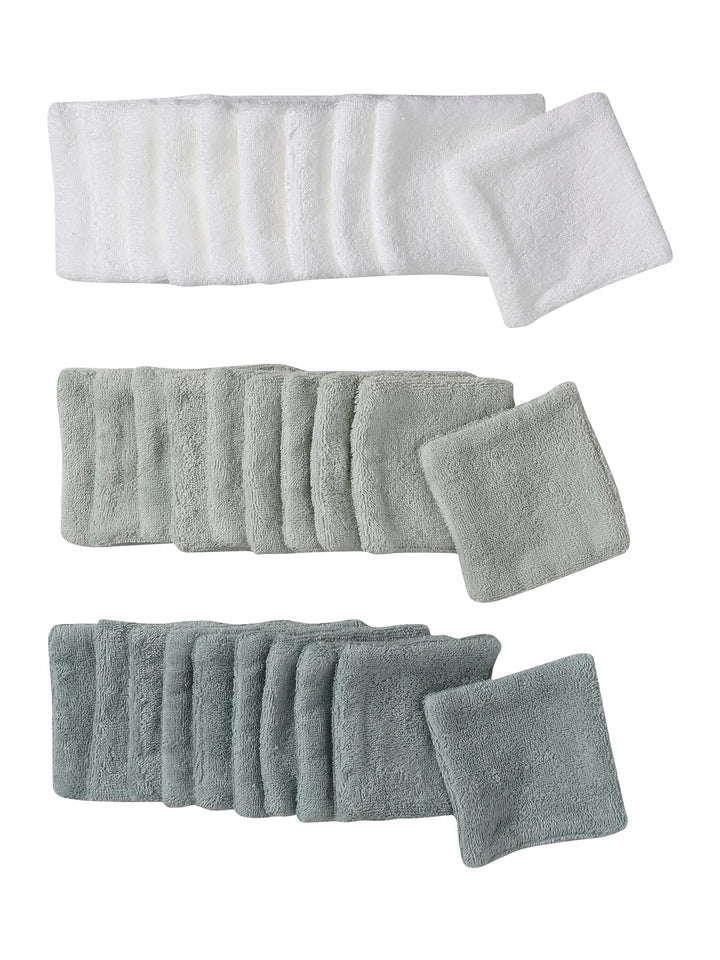 VERTBAUDET 30 Stück waschbare Tücher + Beutel grün TU Set Grün, Set Grün
