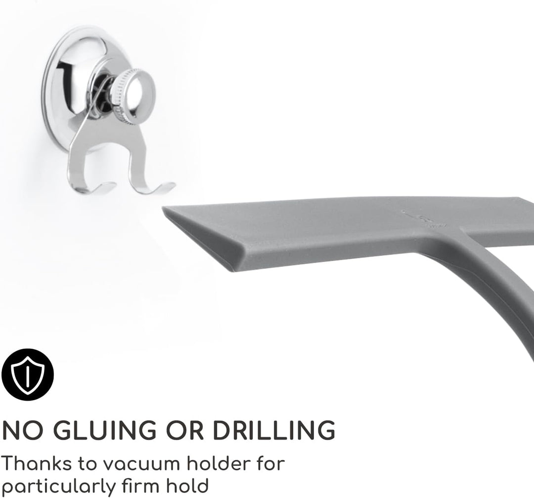 Gütewerk Duschabzieher, Silikon-Abzieher Dusche, Hygienischer Abzieher für Badezimmer, Duschwand & F