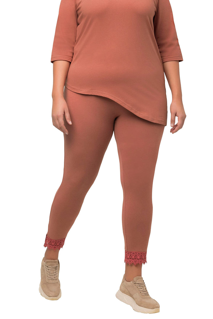 Ulla Popken Damen Leggings 32W / 32L Rot, 32W / 32L Rot