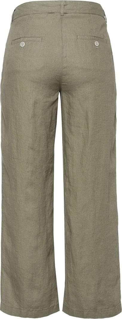 BRAX Damen Style Maine S Verkürzte Leinenhose Hose 32W / 32L Khaki, 32W / 32L Khaki