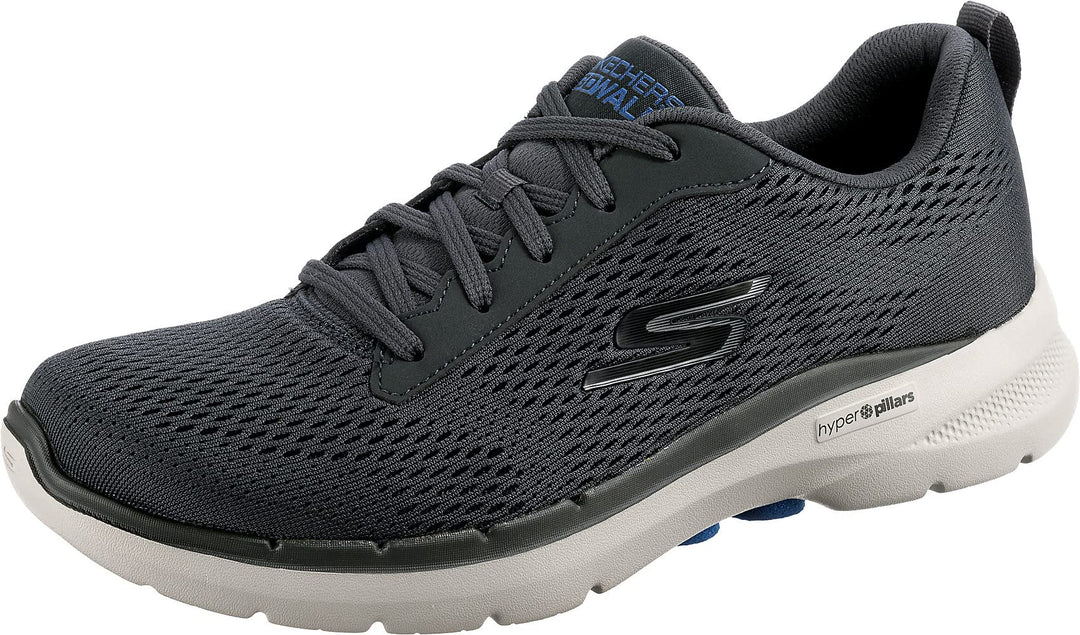 Skechers Herren Sneakers 44 EU Charcoal Textile Synthetic, 44 EU Charcoal Textile Synthetic