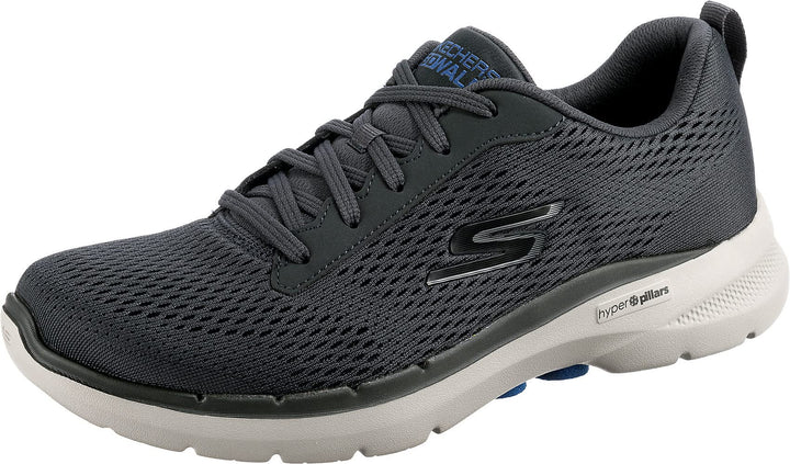 Skechers Herren Sneakers 44 EU Charcoal Textile Synthetic, 44 EU Charcoal Textile Synthetic