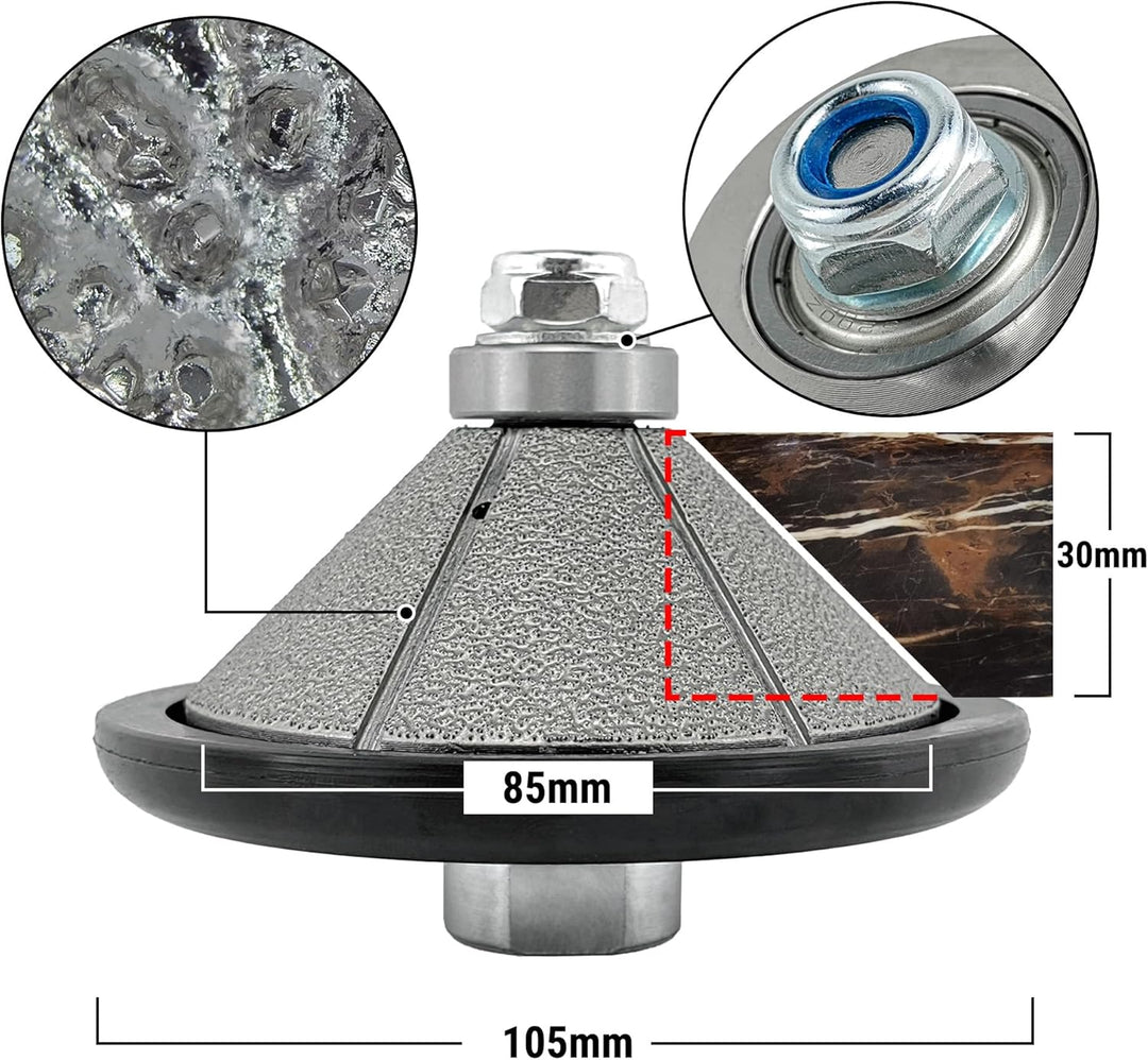 NBB Diamant-Profilscheibe Diamantfräser Fräsbohrer Trennreibahle Profilierungs-Bit für Porzellan Fli
