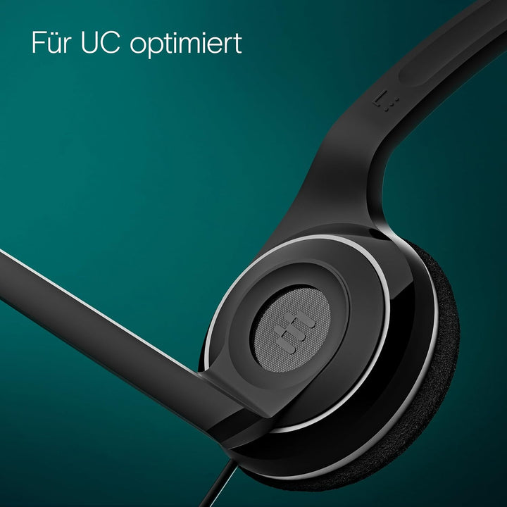 EPOS PC 3 Chat - Langlebiges On-Ear Headset PC, Kopfhörer mit Kabel, Rauschunterdrückendes Mikrofon,