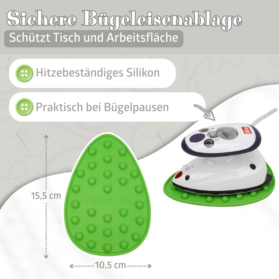 SEMPLIX Bügel Set – Bügelunterlage mit rutschhemmender Rückseite 30 x 40 cm, Mini Bügeleisenablage 1