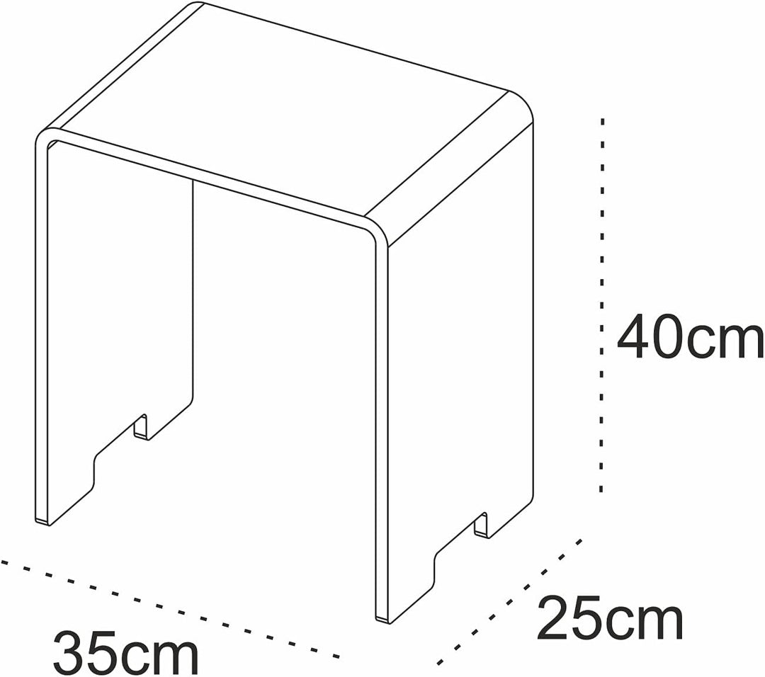 Agplex - Duschhocker aus Acrylglas - Transparentes Design, ideal für Bad und Flur oder Eingangsberei