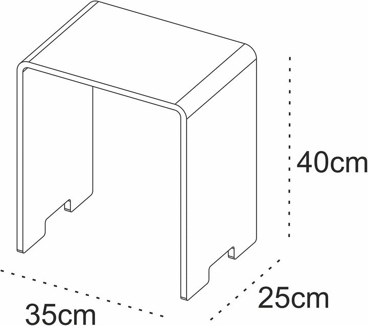 Agplex - Duschhocker aus Acrylglas - Transparentes Design, ideal für Bad und Flur oder Eingangsberei