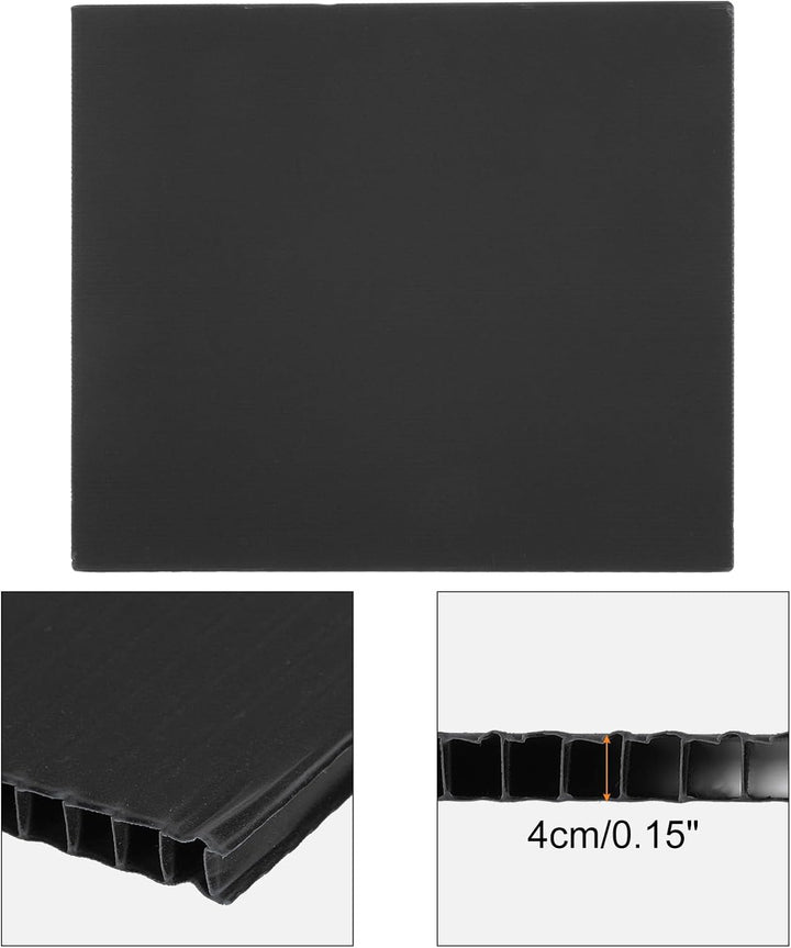 QUARKZMAN Wellpappe-Platten, 4 mm Schwarze Leere Rasenschilder, 17 Zoll x 13 Zoll wasserdichtes Schi