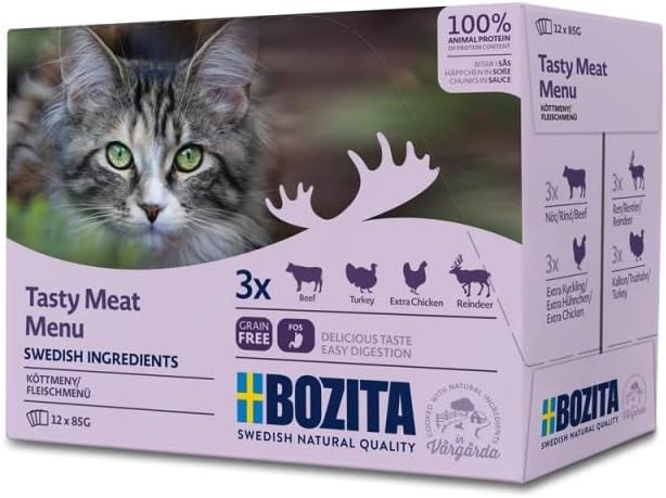 Bozita Multibox Tasty - Meat - Menu Katzenfutter - Doppelpack - 2 x 12 x 85g