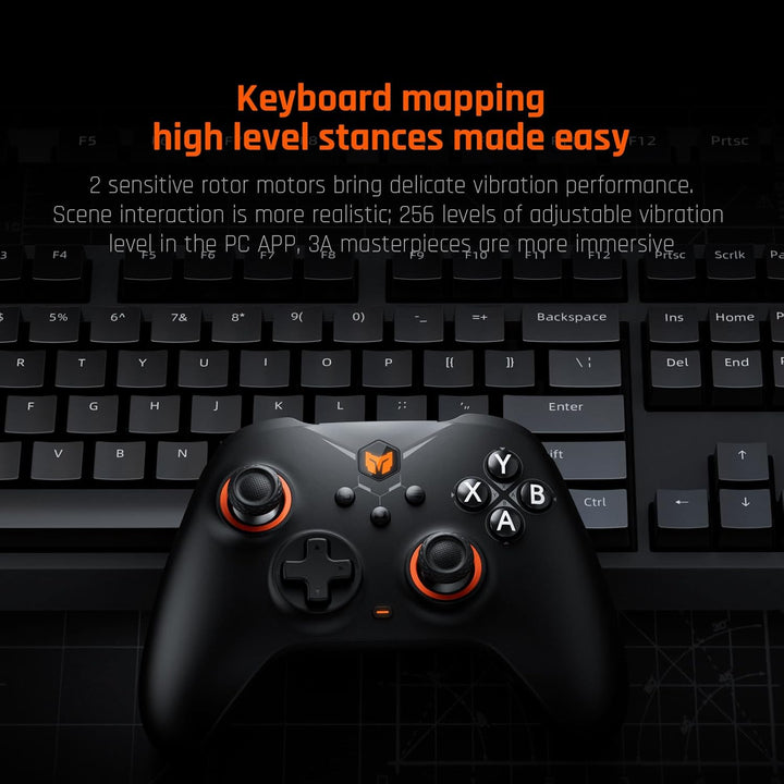 Black Shark Wireless Controller, BIGBIG WON Gale PC-Controller, Bewegungsziel, Hall-Trigger, 4 benut