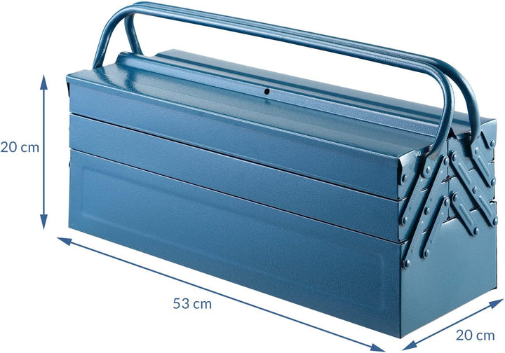 DEUBA® Werkzeugkasten leer gross Stahl 5-teilig Werkzeugkoffer Werkzeugbox Werkzeugkiste Werkzeug Mo
