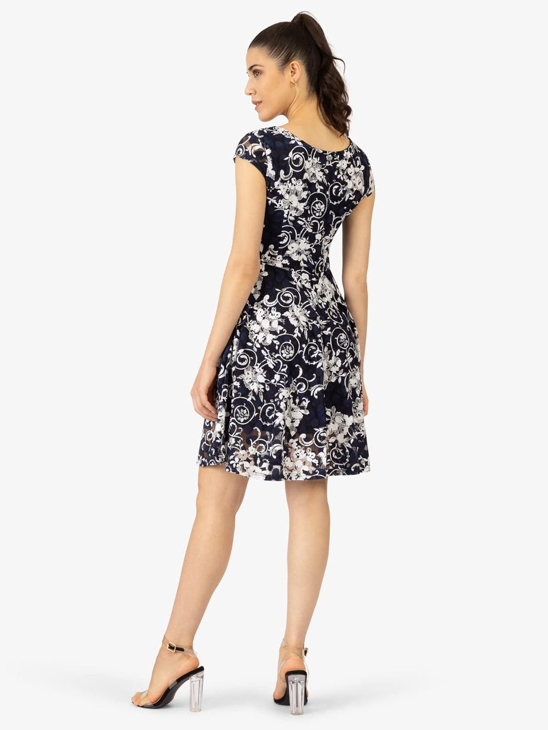 Damen Kleid Dress 40 Navy-multicolor, 40 Navy-multicolor