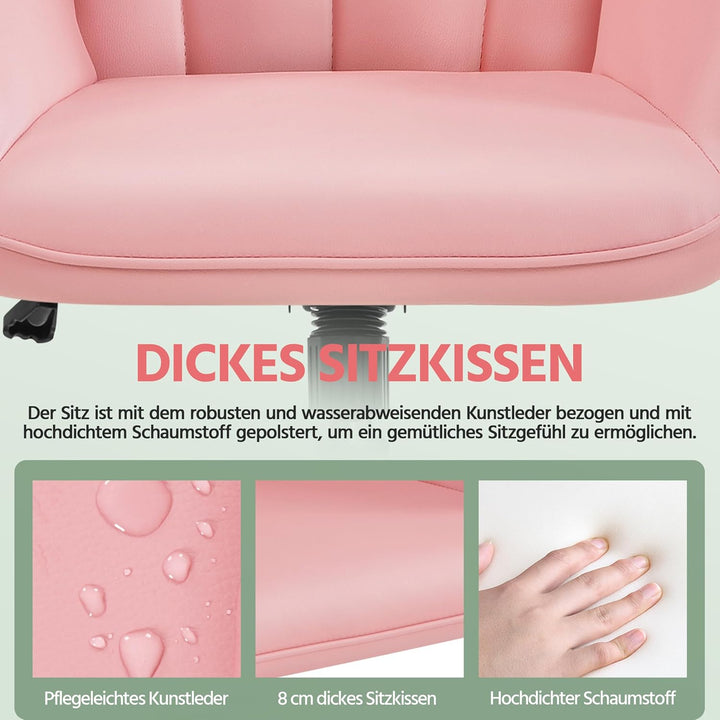 Yaheetech Bürostuhl Ergonomischer Schreibtischstuhl Bürohocker Arbeitsstuhl Drehstuhl höhenverstellb