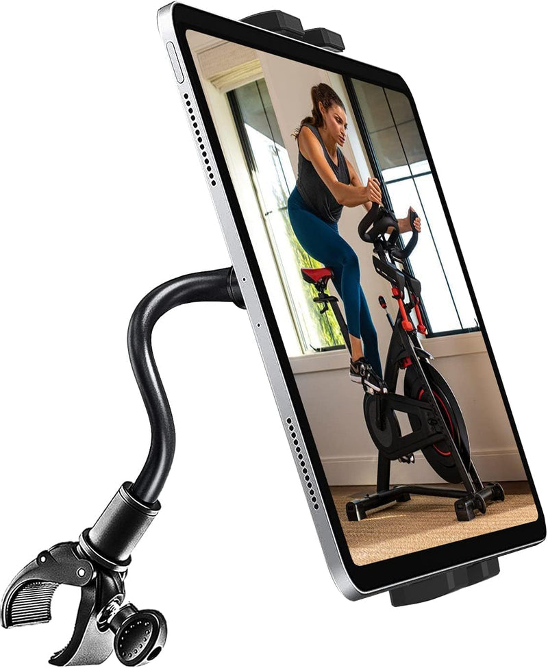 Oilcan Laufband Tablet Halter, Schwanenhals Lenker Handy Tablethalterungen für Fahrrad Spin Bike Cro