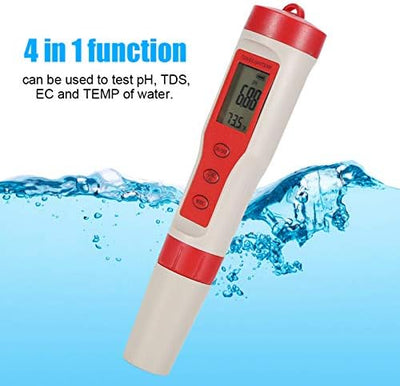 PH Messgerä Digitale PH Meter 4 in 1 Multifunktionale PH/EC/TDS/TEMP Meter Digitaler Wasserqualitäts