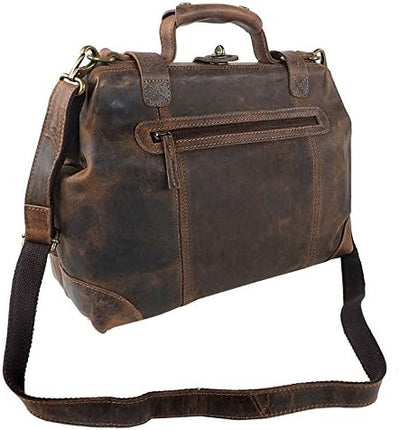 Greenland Nature Classic Bügeltasche Doktorkoffer Leder 37 cm Brown, Brown