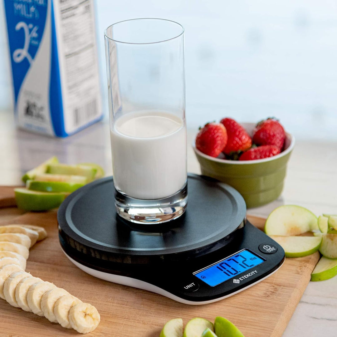 Etekcity Küchenwaage, digital 0,1g genau, 5kg Waage, Grosses LCD-Display, Präzisionswaage mit Tare-F
