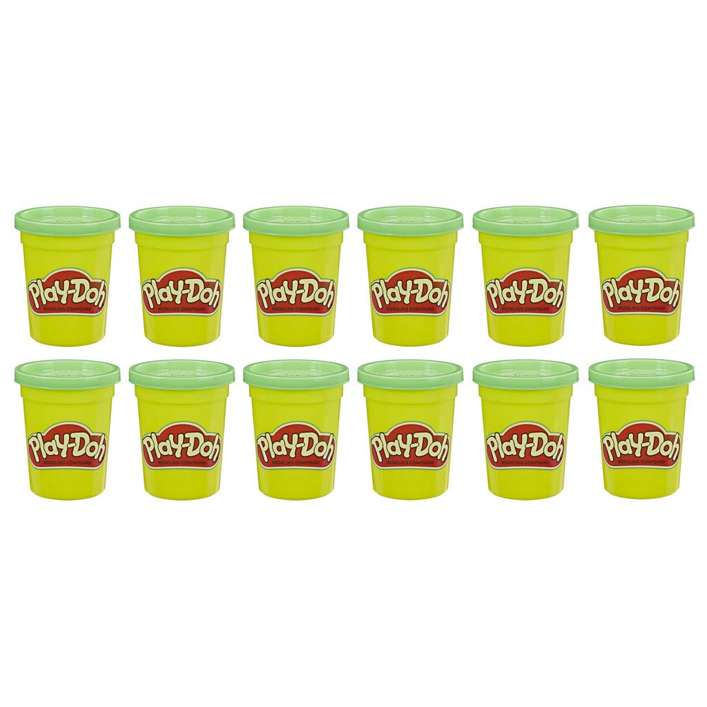 Play-Doh E4828F02 12er-Pack mit grüne Spielknete, 112g-Dosen in recycelbarer Verpackung, optimal für