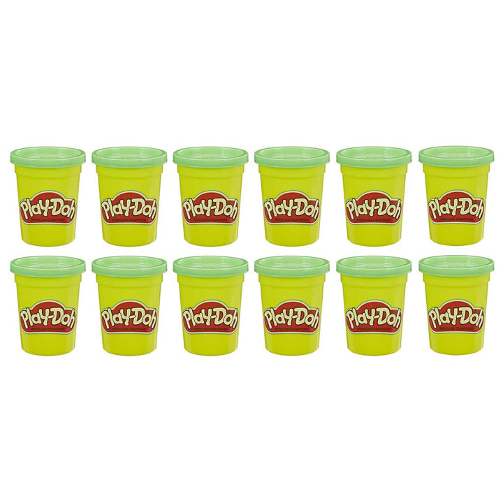 Play-Doh E4828F02 12er-Pack mit grüne Spielknete, 112g-Dosen in recycelbarer Verpackung, optimal für