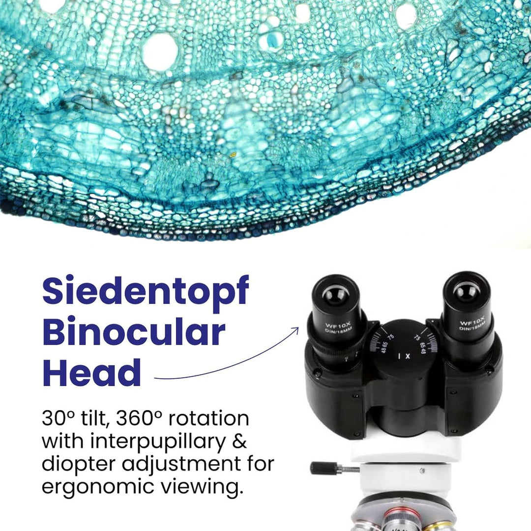 40 x 2500 x LED Digitales Fernglas Verbundmikroskop mit 3D-Stufe + Kamera