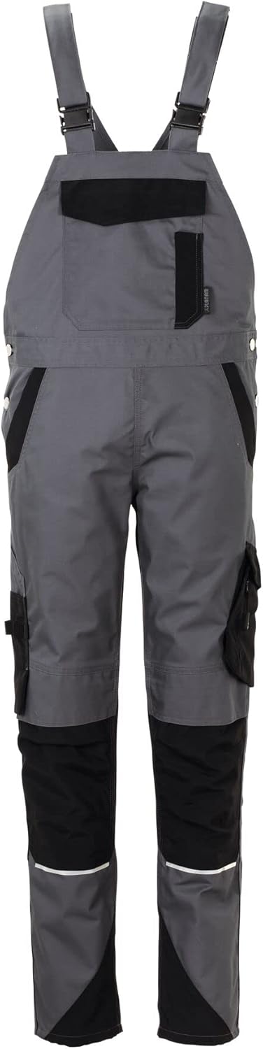 Planam Norit Damen Latzhose viele Farben alle Grössen schiefer/schwarz 46, schiefer/schwarz 46