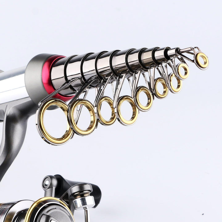 SupsShop Angelrute Rolle, komplettes Set, Teleskop-Angelruten-Set, Spinnrolle, Köder, Haken und Ange