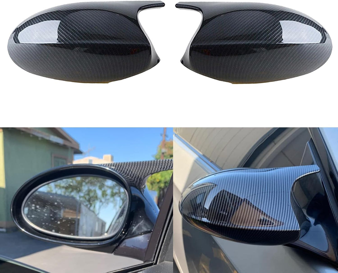 KYYET Karbonfaser-Seitenspiegel-Abdeckkappen, kompatibel mit E90 E91 E92 E93 PRE-LCI M3 Stil Karbonf
