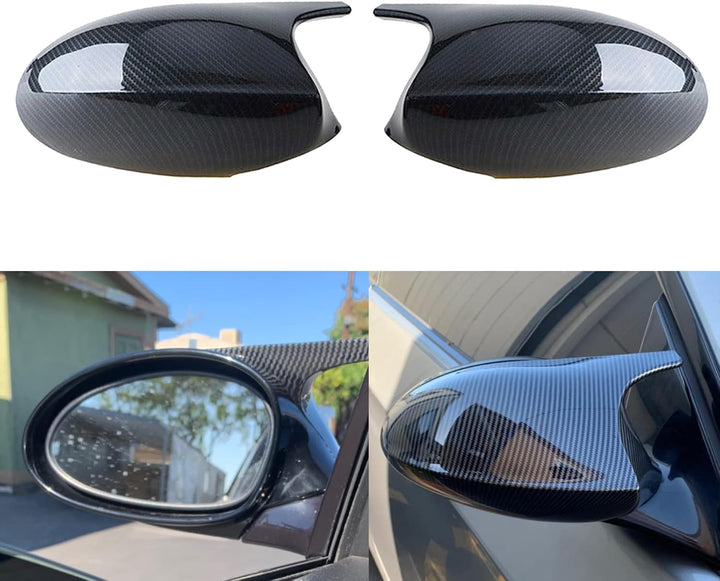 KYYET Karbonfaser-Seitenspiegel-Abdeckkappen, kompatibel mit E90 E91 E92 E93 PRE-LCI M3 Stil Karbonf