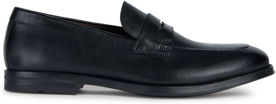 Geox Herren U Decio B Moccasin, 42 EU Schwarz