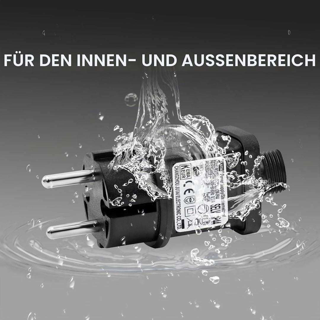 12 V 12 W LED-Transformator CZJUTAI IP44 Stromversorgung für Weihnachtsbeleuchtung mit Stecker – EU-