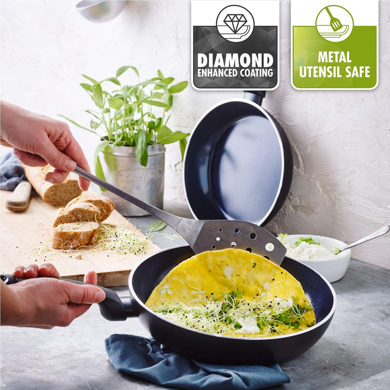 GreenPan Torino Gesunde antihaftbeschichtete Keramik 28cm/3,6 Liter Wok, PFAS frei, Induktion, Backo